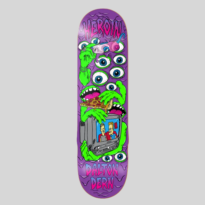 Heroin 8.75 Dalton Dern Mutate or Die Skateboard Deck