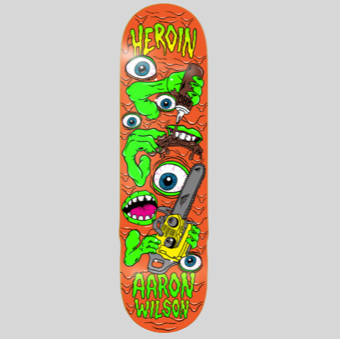 Heroin 8.5 Aaron Wilson Mutate or Die Skateboard Deck