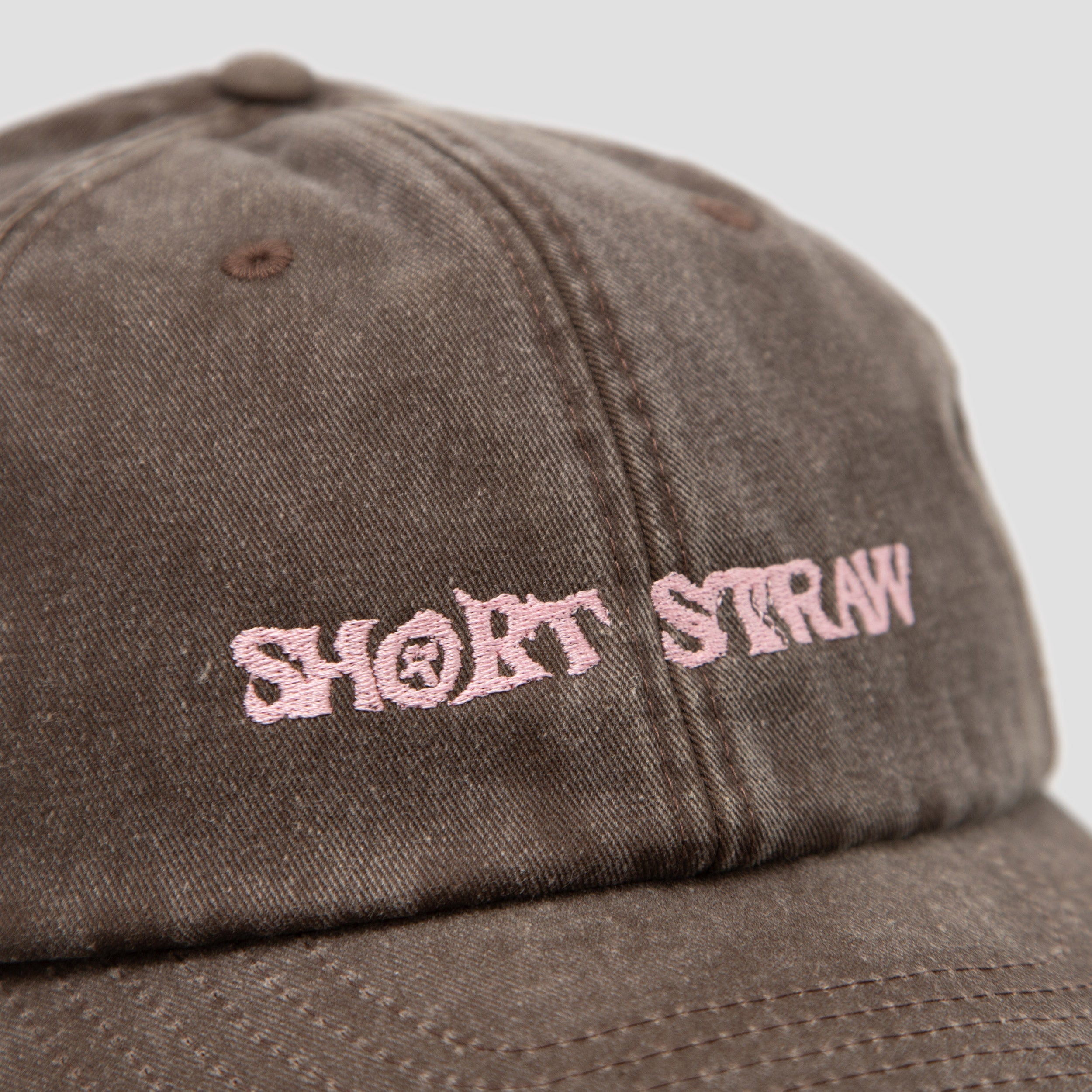 Short Straw Cap Faded Pink