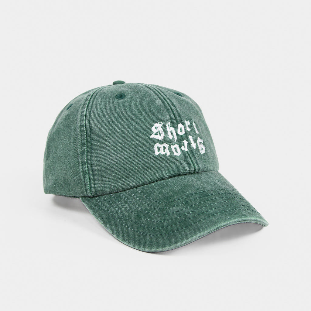 Short Straw Bat Cap - Faded Green / White