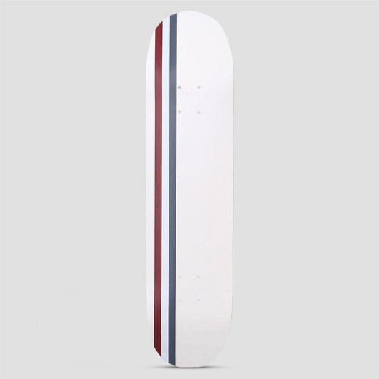 Skateboard Cafe 7.75 Stripe Skateboard Deck Cream / Burgundy / White / Navy