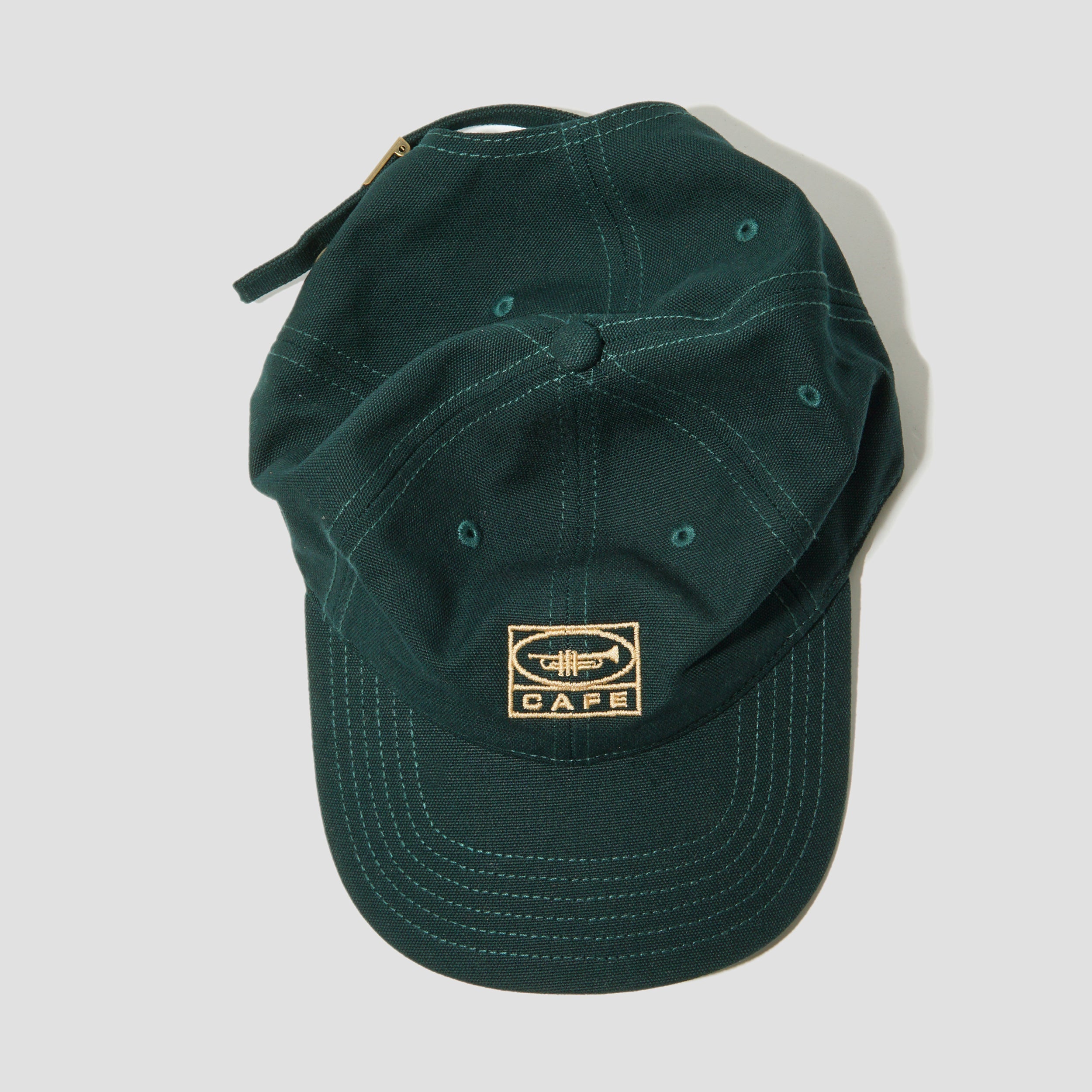 Skateboard Cafe 45 6 Panel Cap Forest Green / Gold