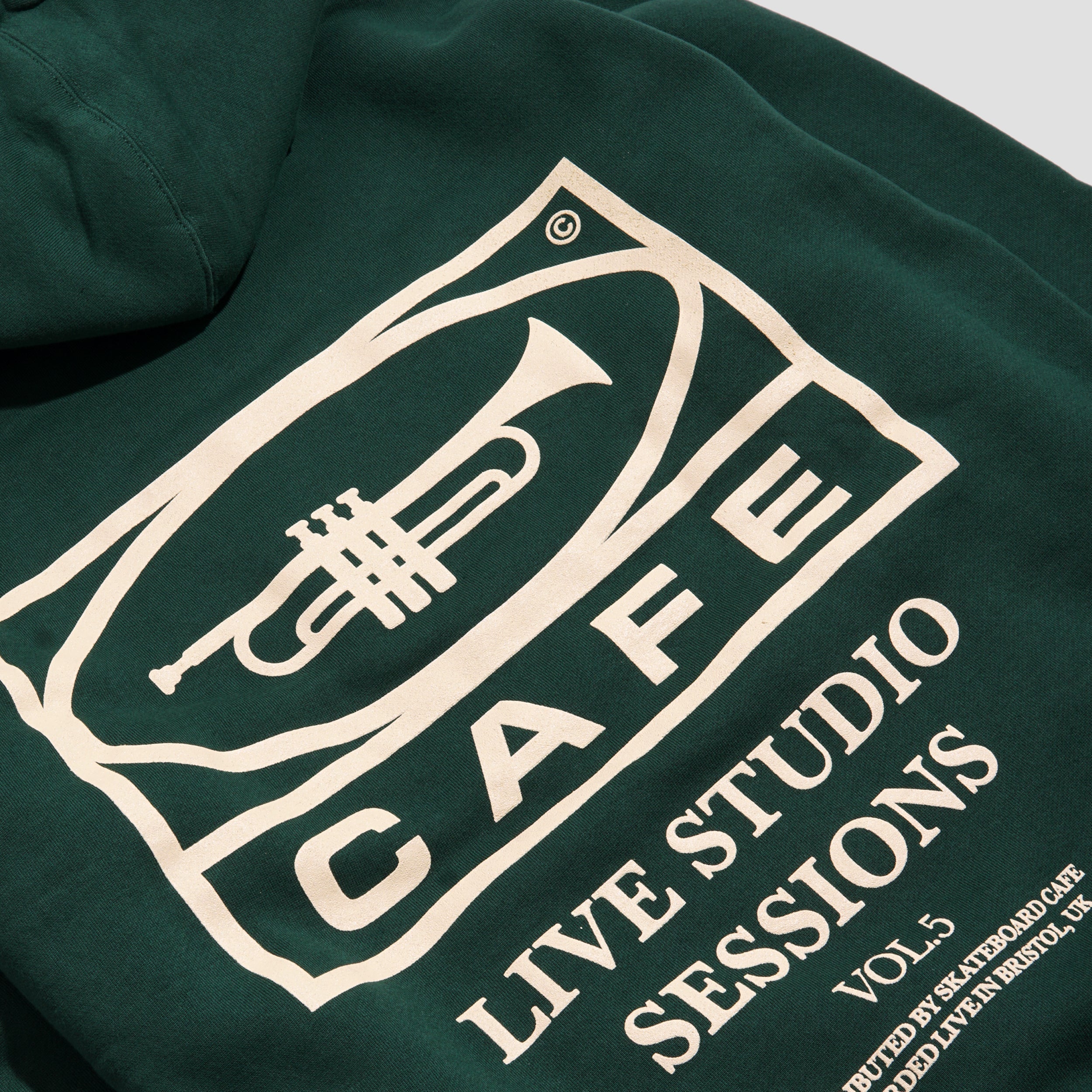 Skateboard Cafe 45 Hood Forest Green / Cream