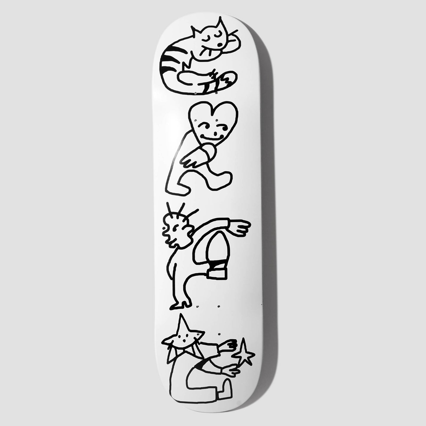 Skateboard Cafe 8.25 Buddy Skateboard Deck C2 Shape White