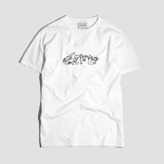 Skateboard Cafe Buddy T-Shirt White