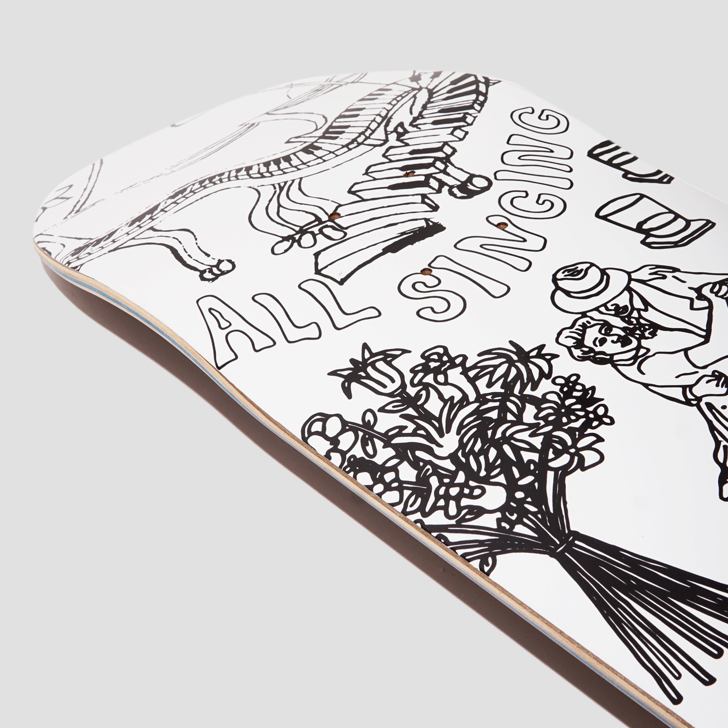 Skateboard Cafe 8.5 Gaurab Sketches Deck C2 Shape White