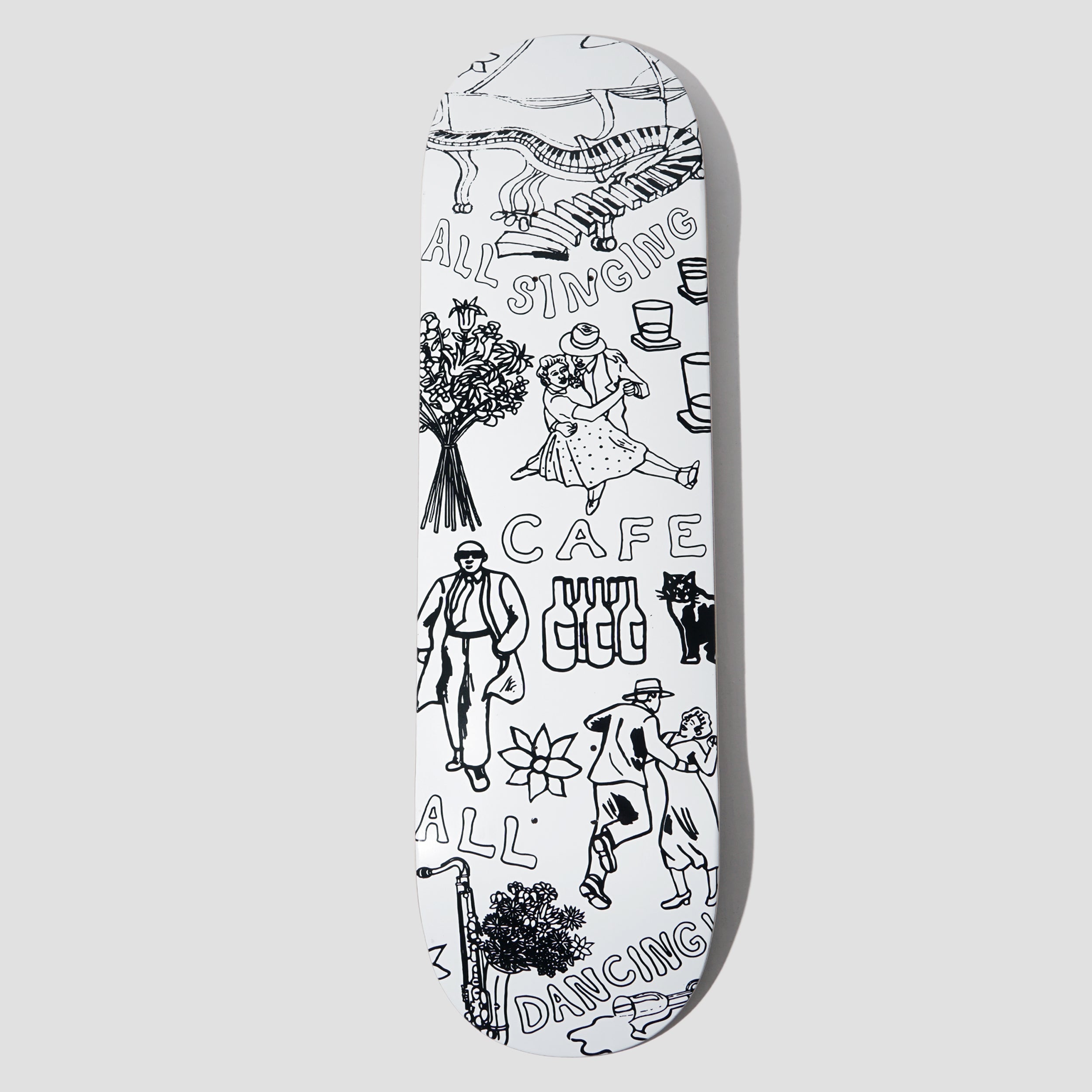 Skateboard Cafe 8.125 Gaurab Sketches Deck C2 Shape White