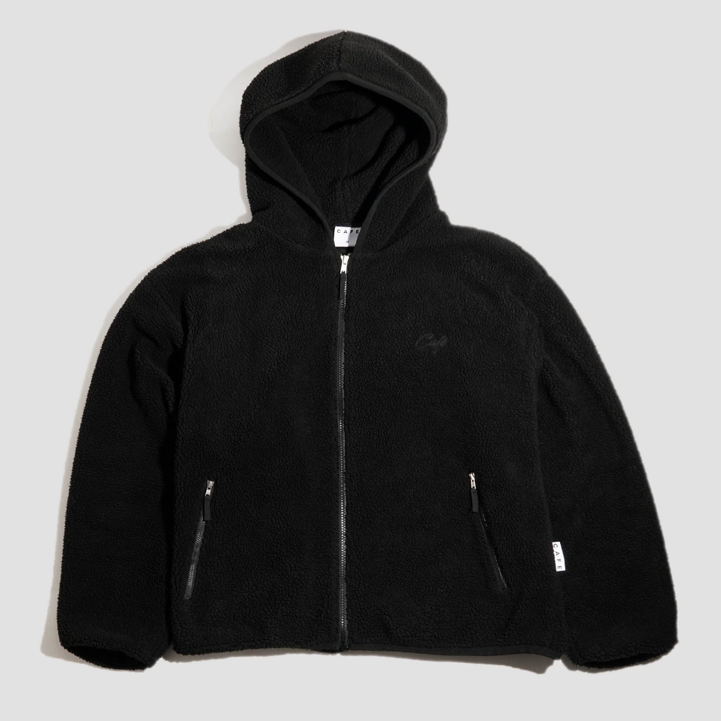 Skateboard Cafe Sherpa Fleece Zip Hood Black