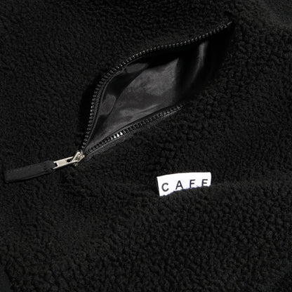 Skateboard Cafe Sherpa Fleece Vest Black