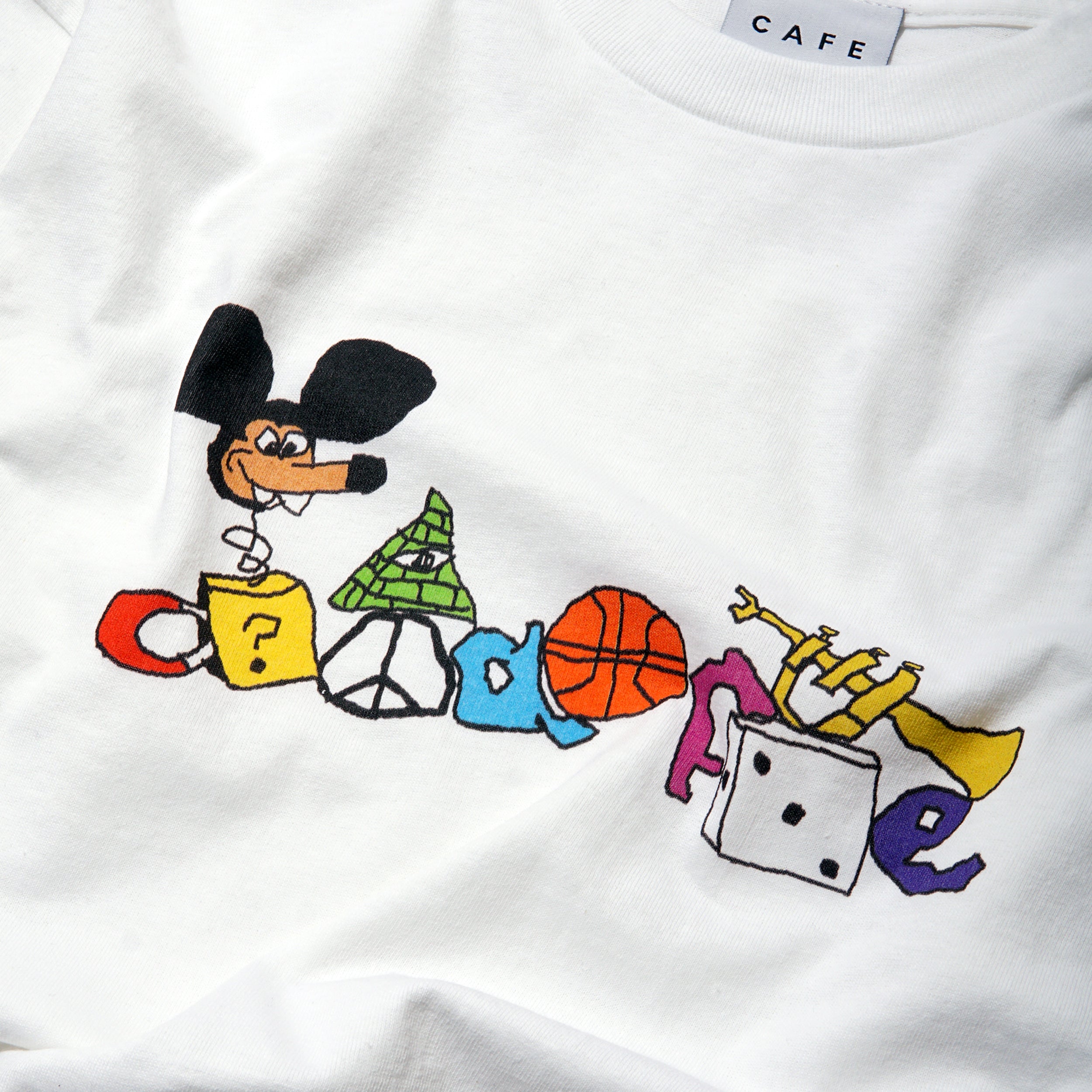 Skateboard Cafe Stack T-Shirt White