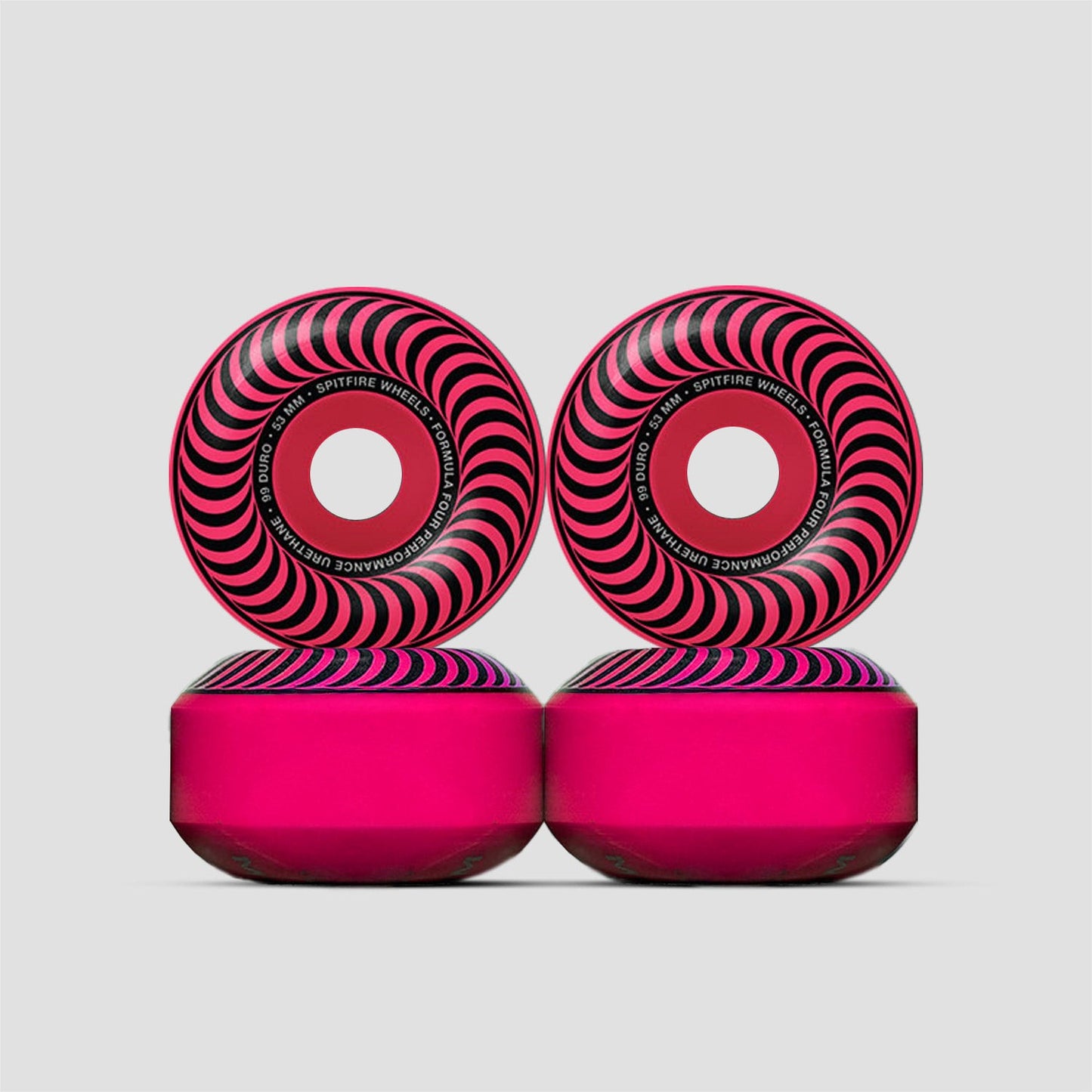 Spitfire 53mm F4 99 Classic Skateboard Wheels Neon Pink