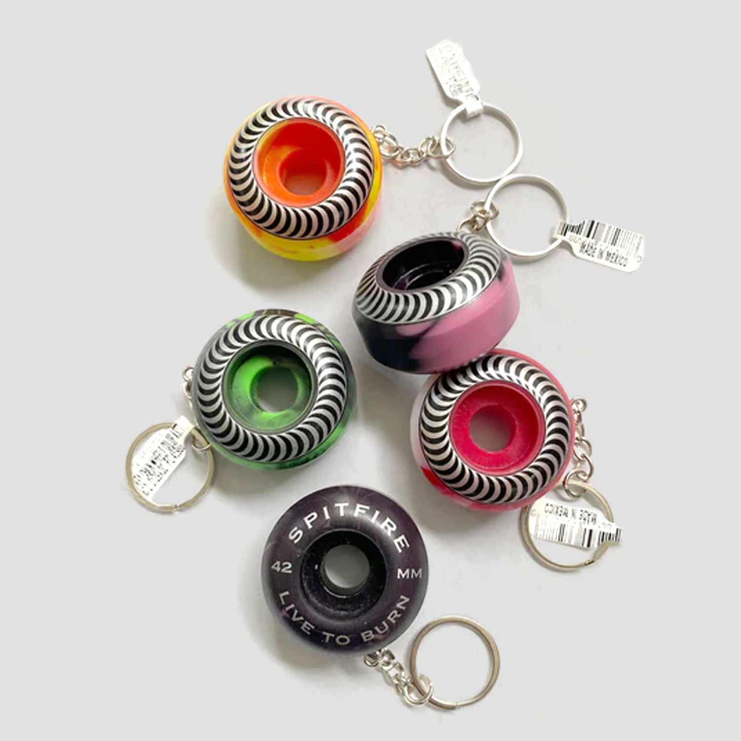 Spitfire Key Chain Wheels Colour Assorted Graphics