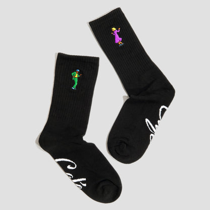 Skateboard Cafe Swing Socks Black