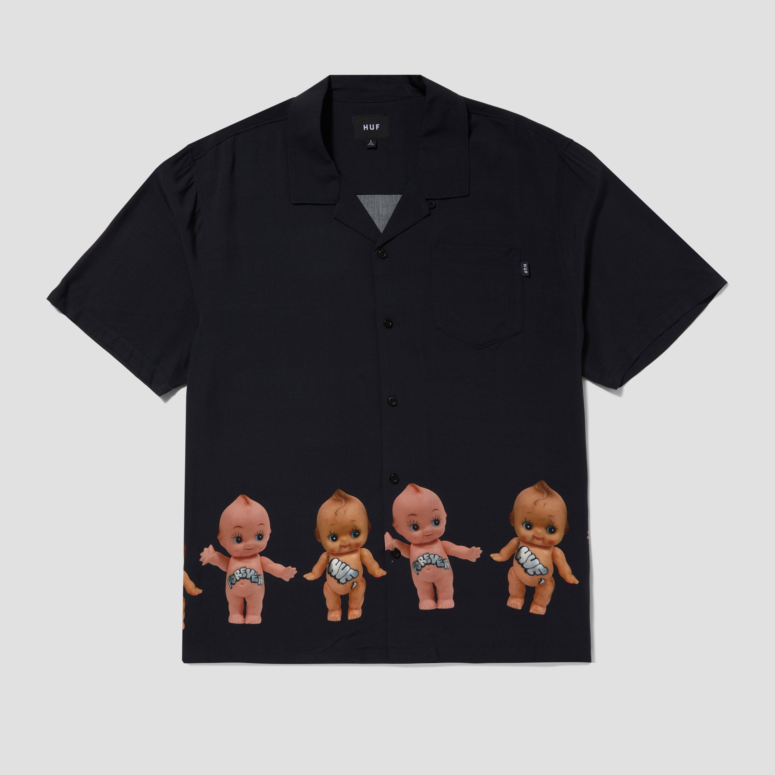 Huf Tagged Shortsleeve Resort Shirt Black