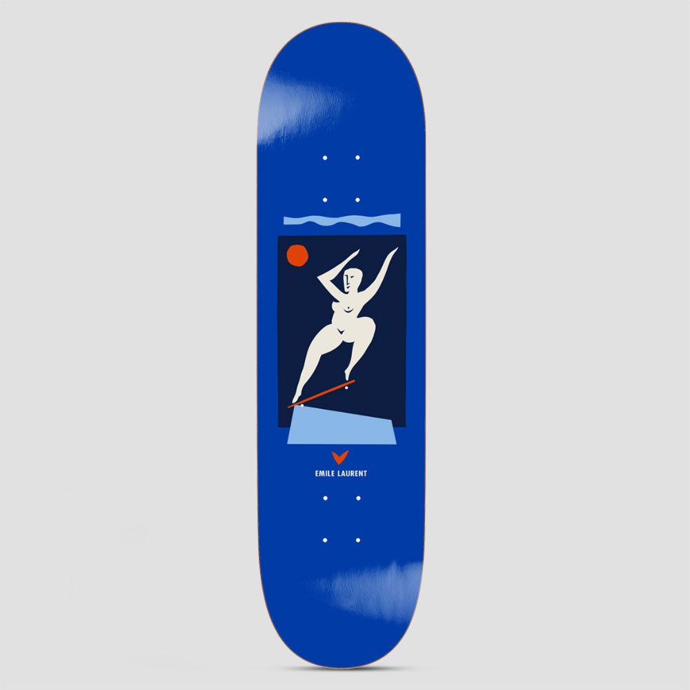 Polar 8.5 Short Emile Laurent Crooks Skateboard Deck Blue