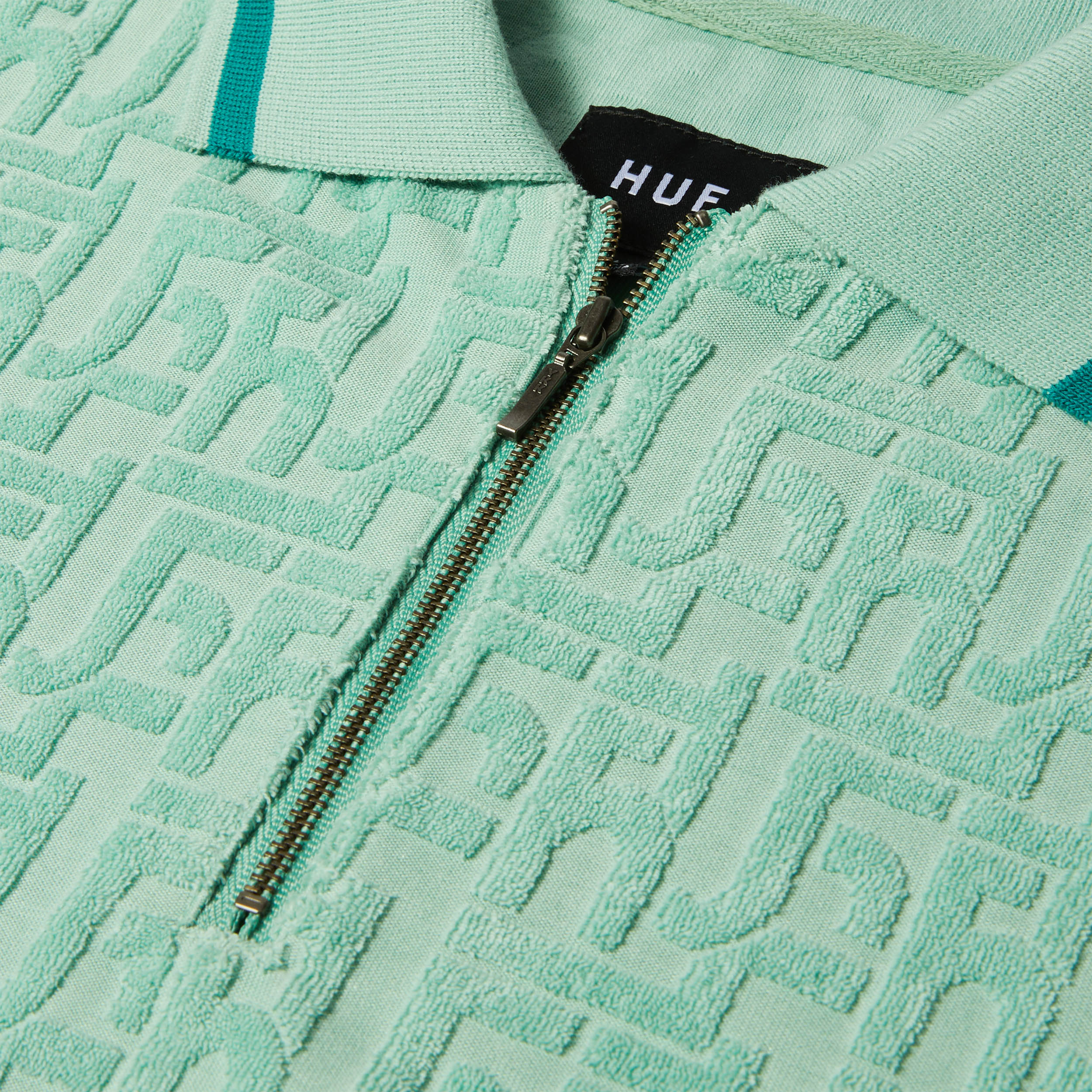 Huf Tether Jacquard Shortsleeve Terry Top Jade