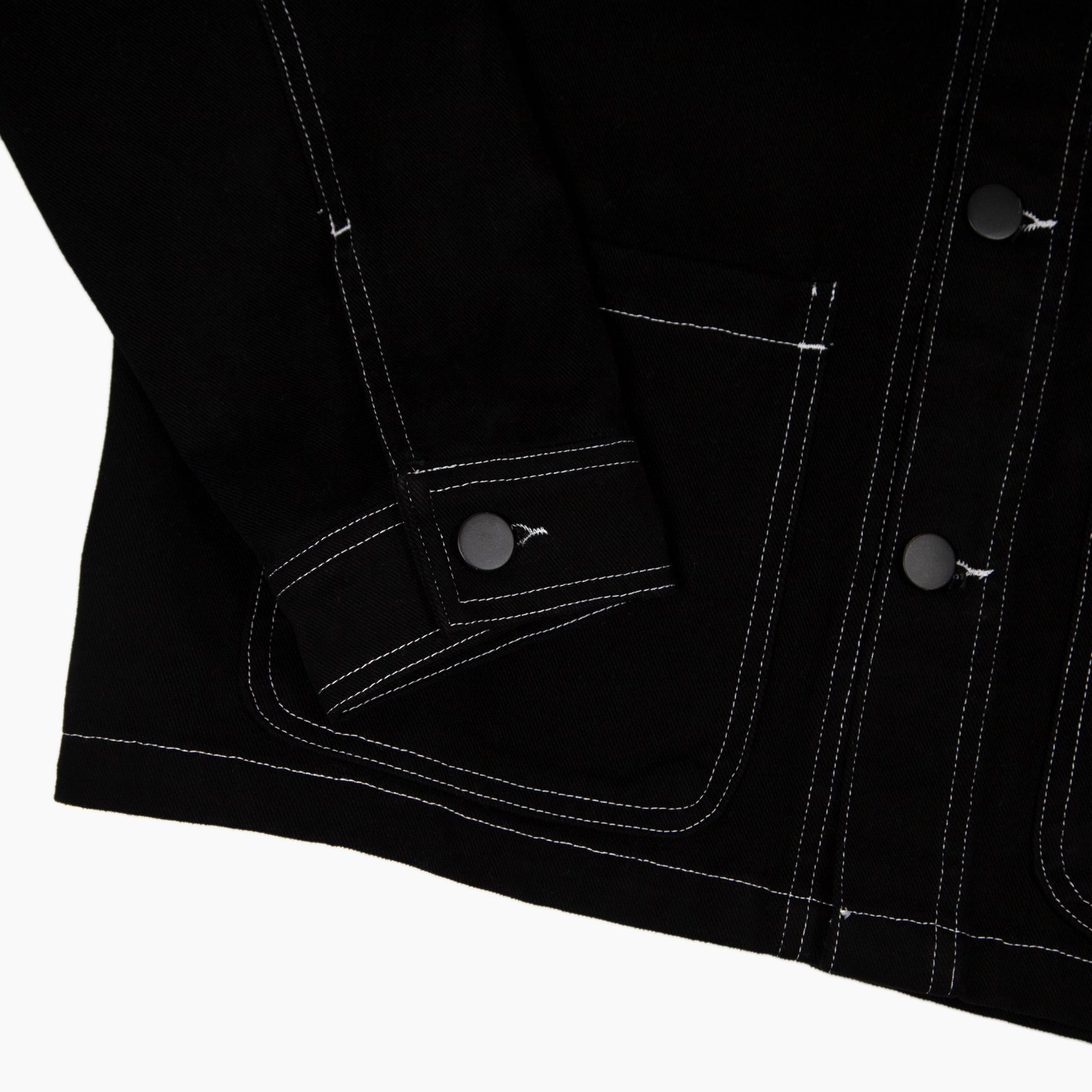 The National Skateboard Co Hirta Workers Jacket Black Soft Twill