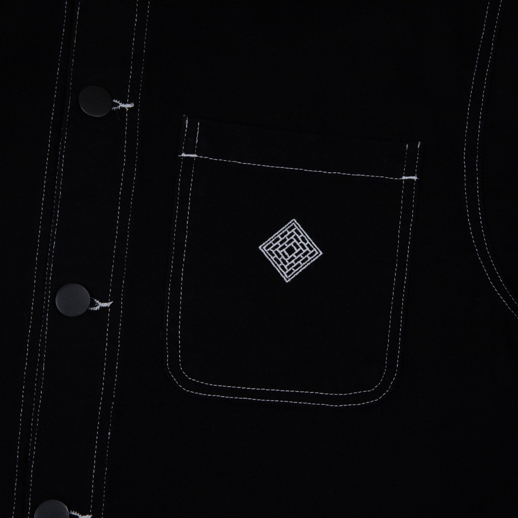 The National Skateboard Co Hirta Workers Jacket Black Soft Twill