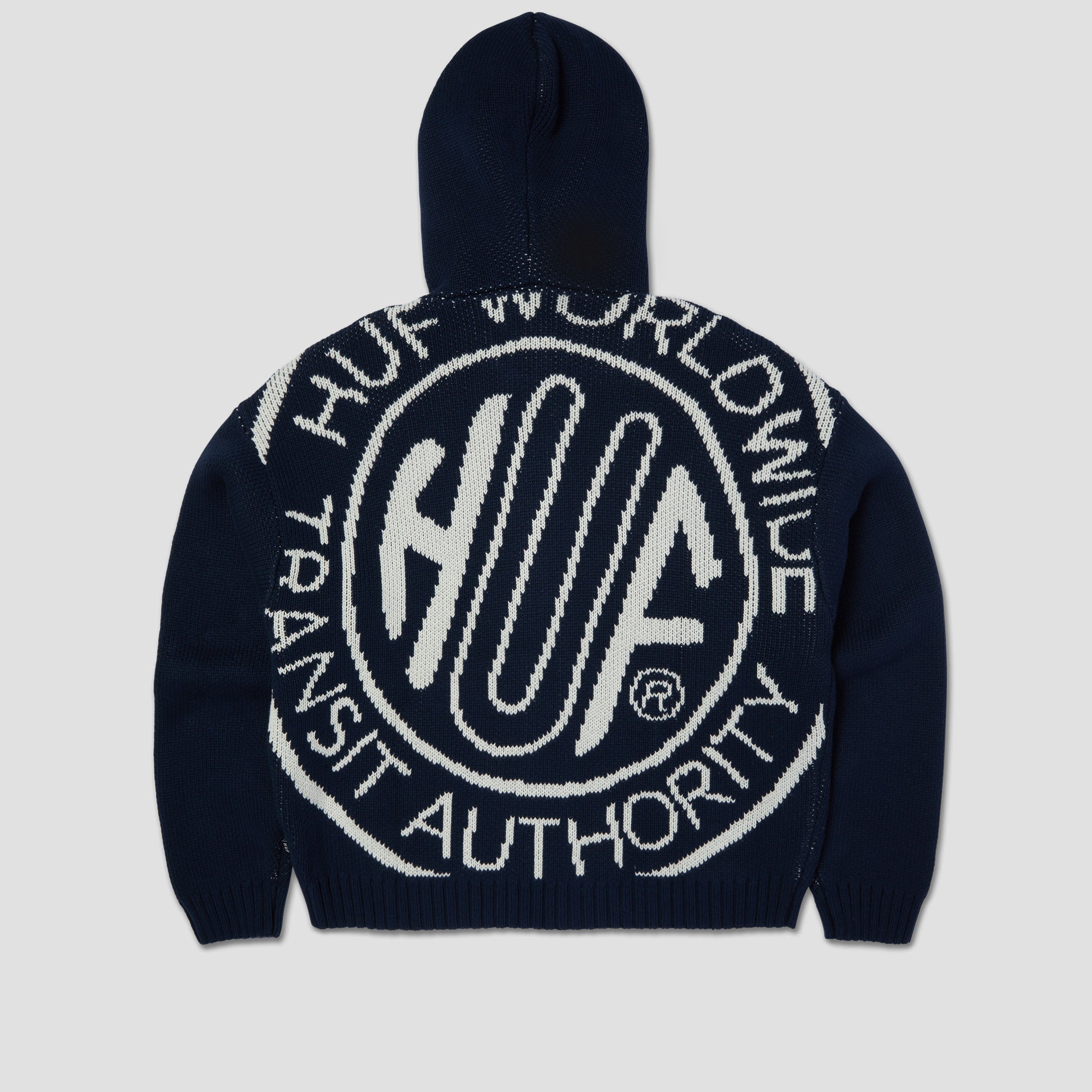 HUF Token Zip Hooded Sweater Crew Navy