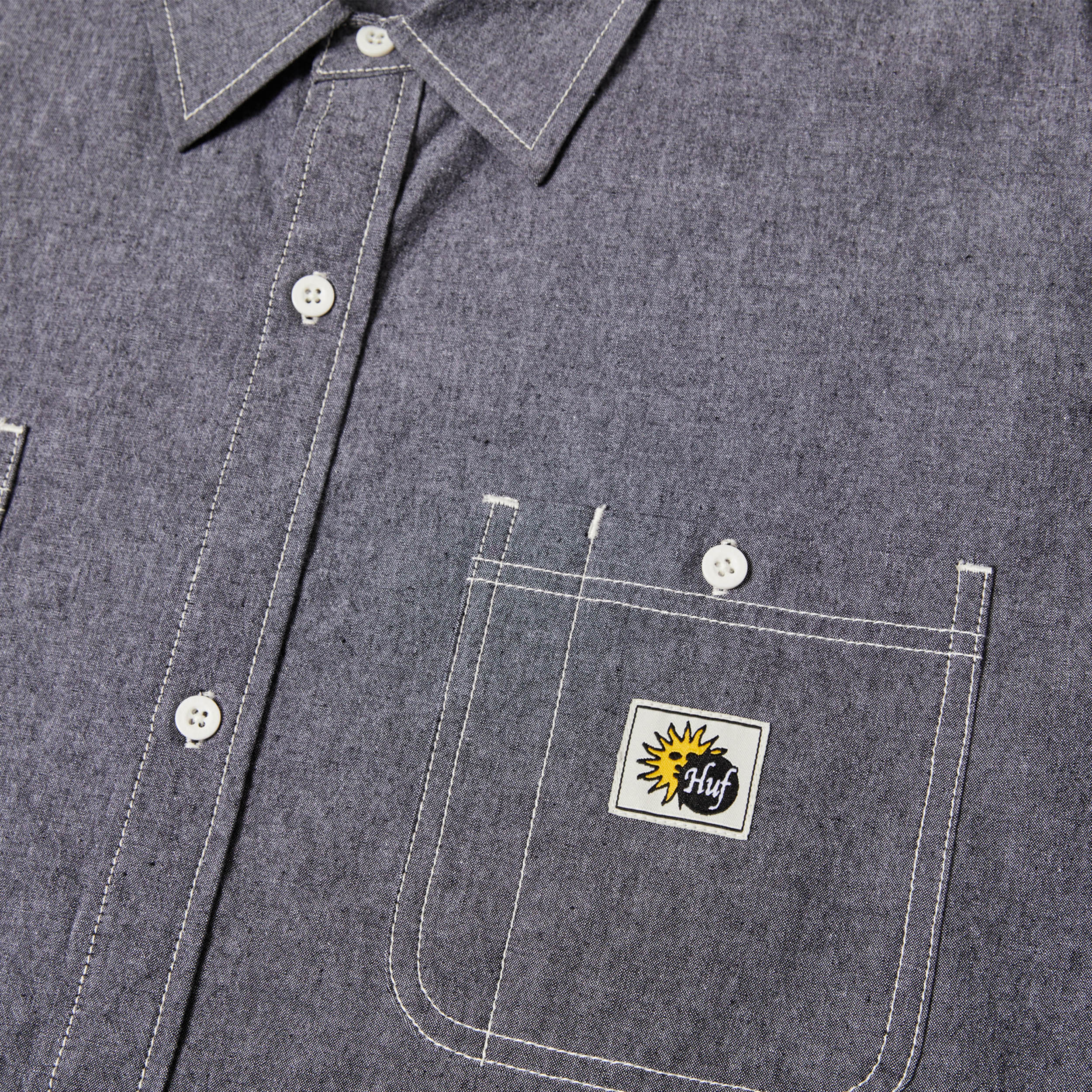 HUF Total Eclipse Chambray Shirt Black