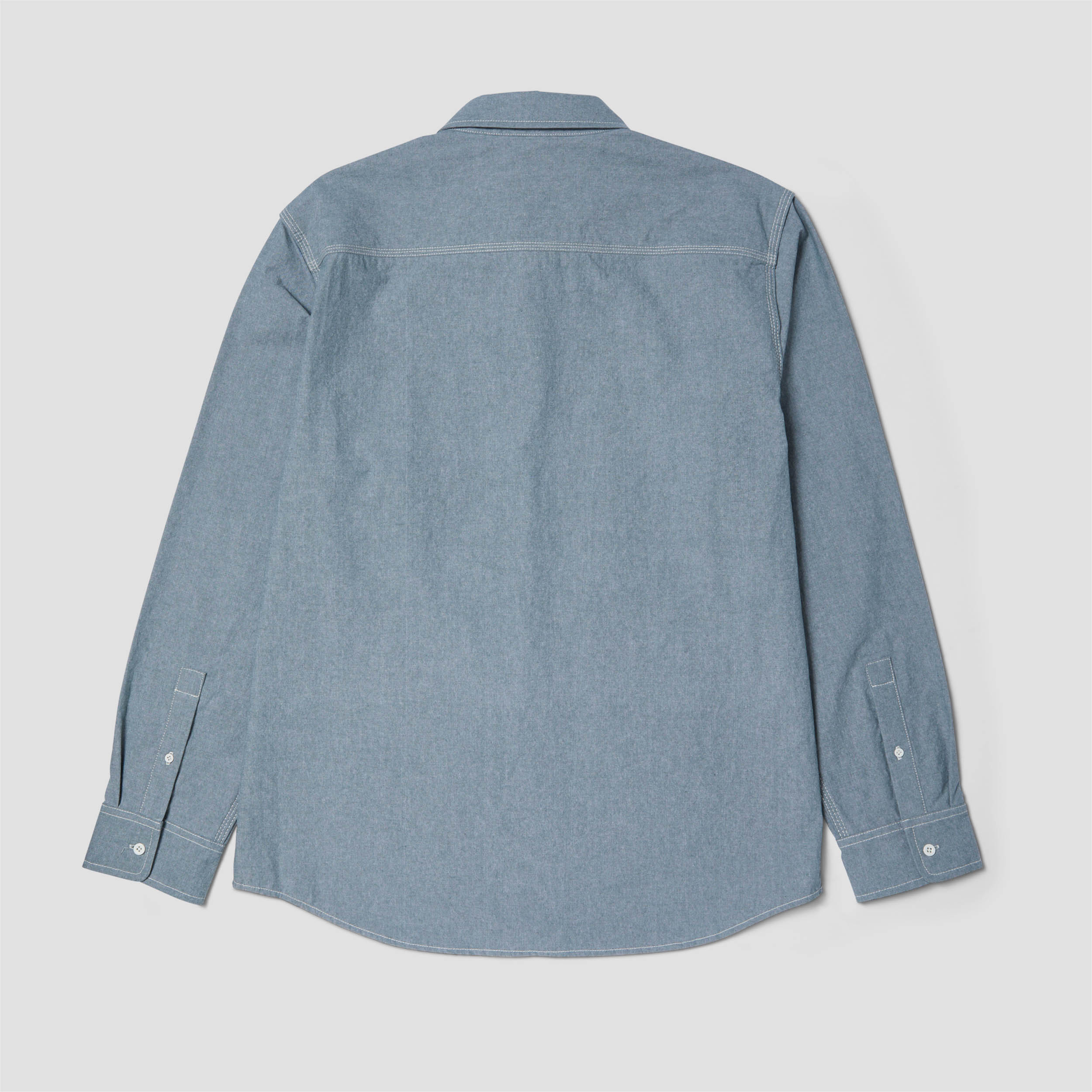 HUF Total Eclipse Chambray Shirt Light Blue