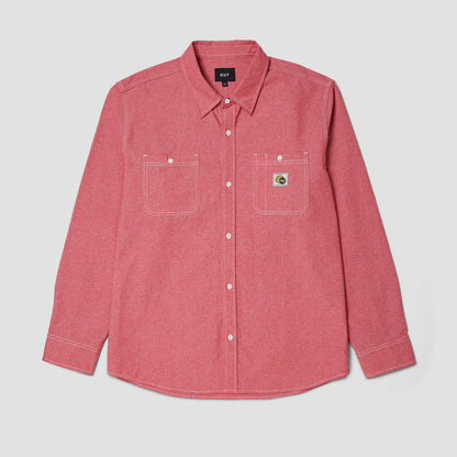 HUF Total Eclipse Chambray Shirt Red