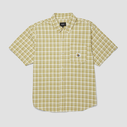 HUF Total Eclipse Shortsleeve Plaid Shirt Mustard