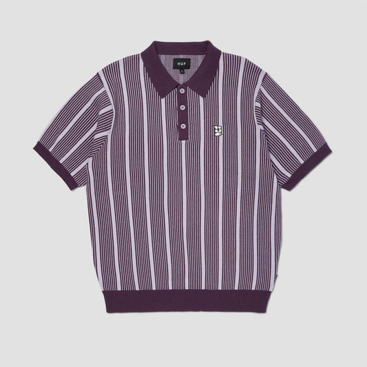 HUF Trace Stripe Shortsleeve Knit Top Dust Purple