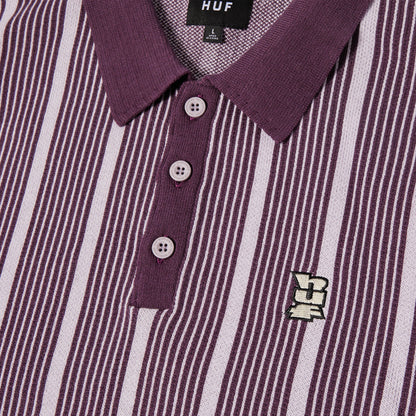 HUF Trace Stripe Shortsleeve Knit Top Dust Purple