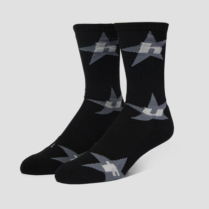 HUF Tri-Star Crew Sock Black