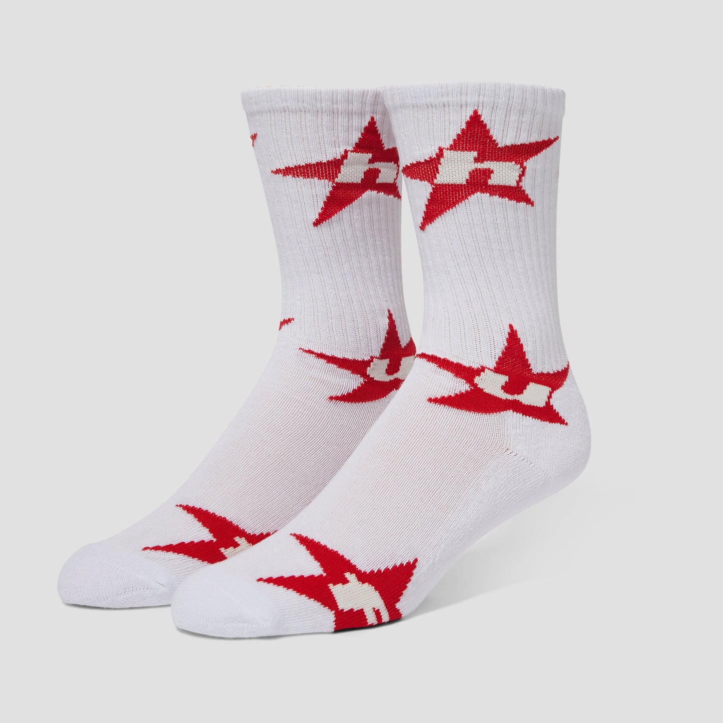 HUF Tri-Star Crew Sock White