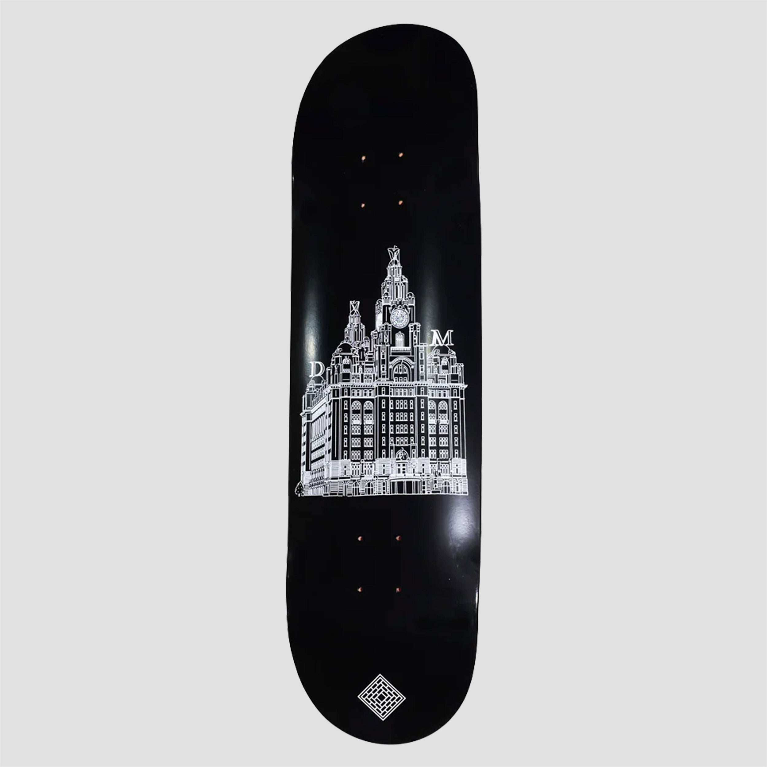 The National 8.375 Mackey Liver Building Skateboard Deck