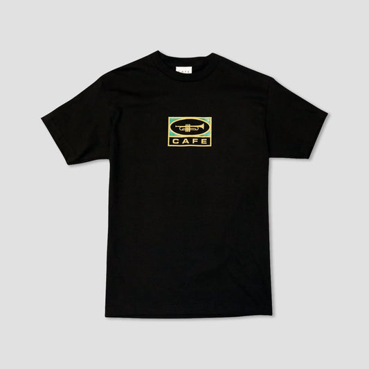 Skateboard Cafe Trumpet Logo T-Shirt Black