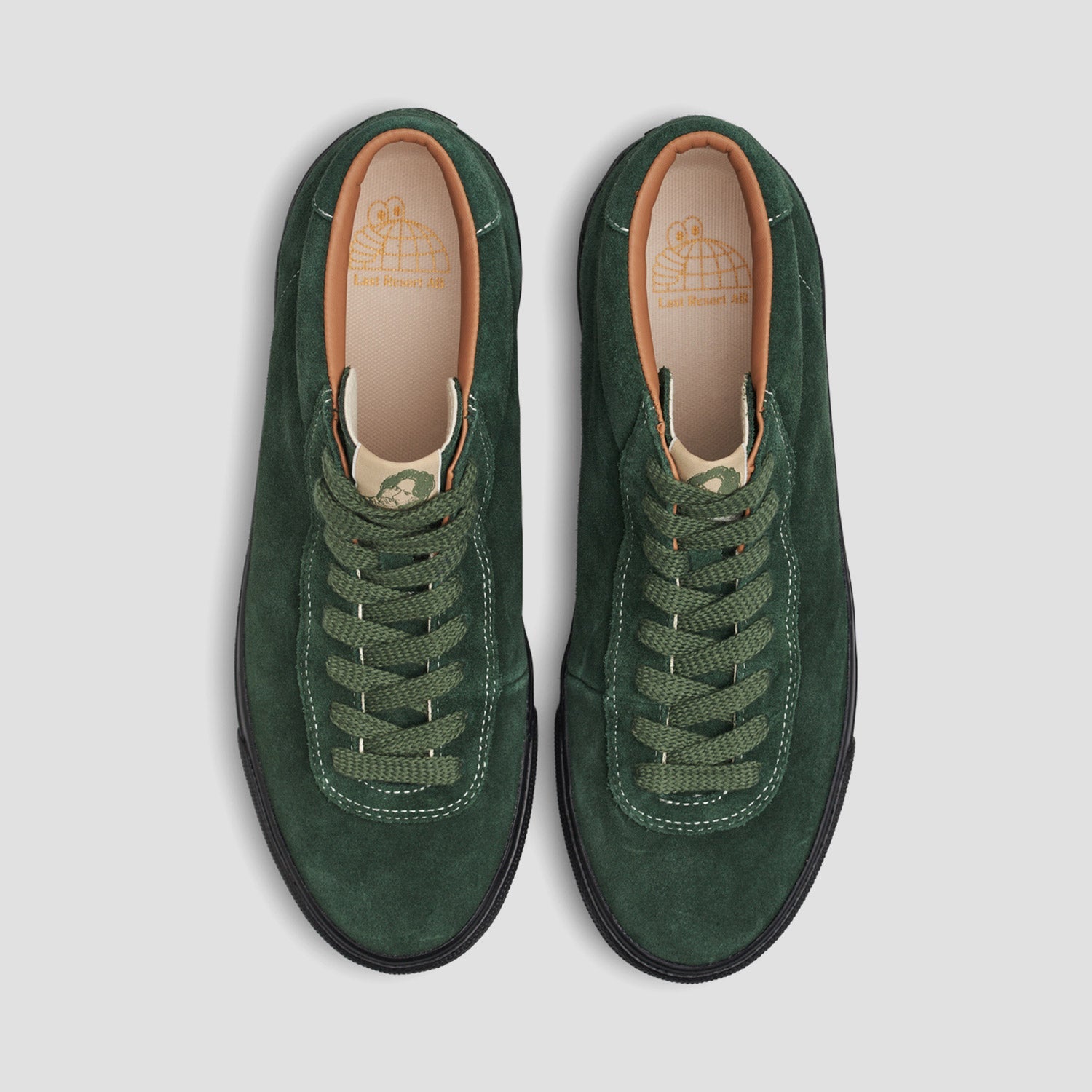 Last Resort AB VM001 Mid Dane Skate Shoes Bronze Green / White