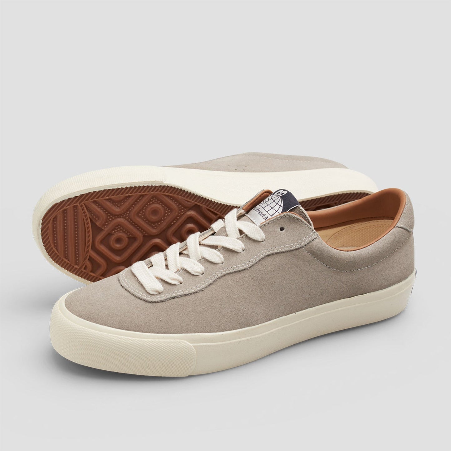 Last Resort AB VM001 LO Suede Skate Shoes Fog Grey / White