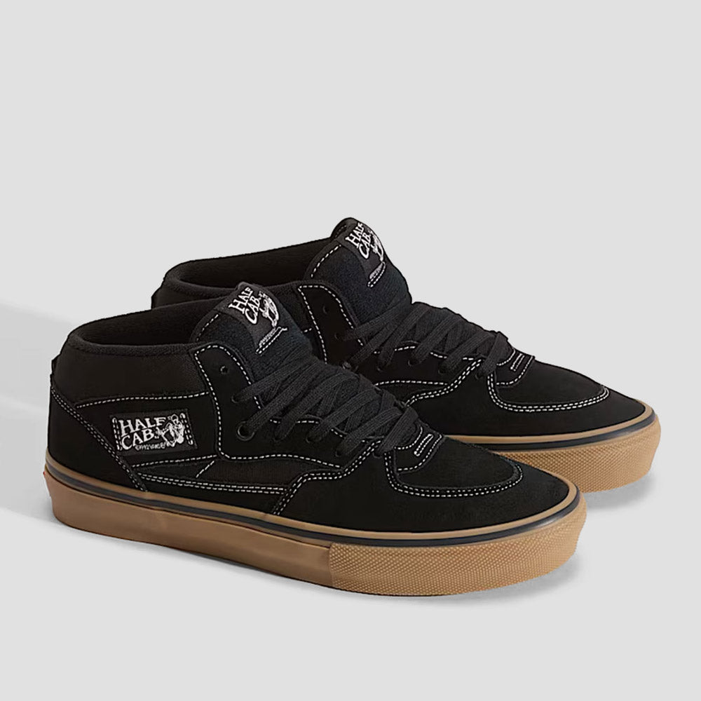 Vans Skate Half Cab Shoes Black / Gum / White