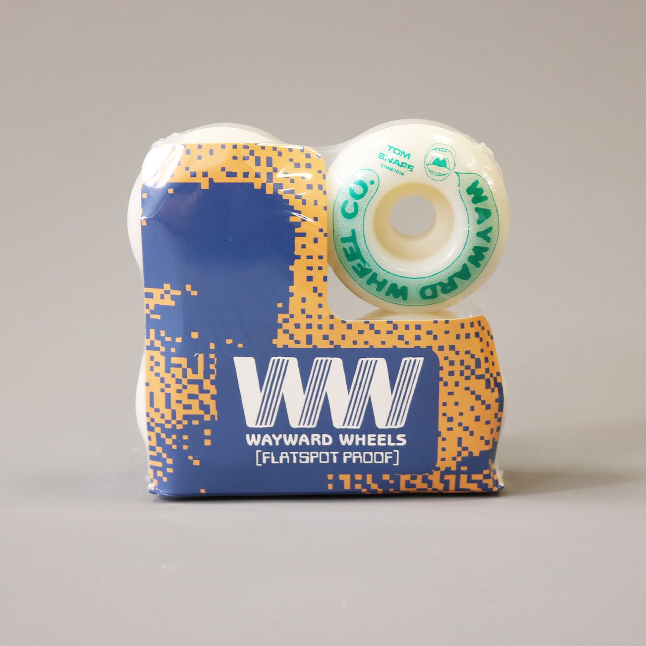 Wayward 51 mm 101a Tom Snape Classic Pro Skateboard Wheels White / Green