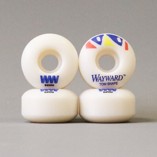 Wayward 52 mm 101a Tom Snape Classic Pro Skateboard Wheels White / Blue