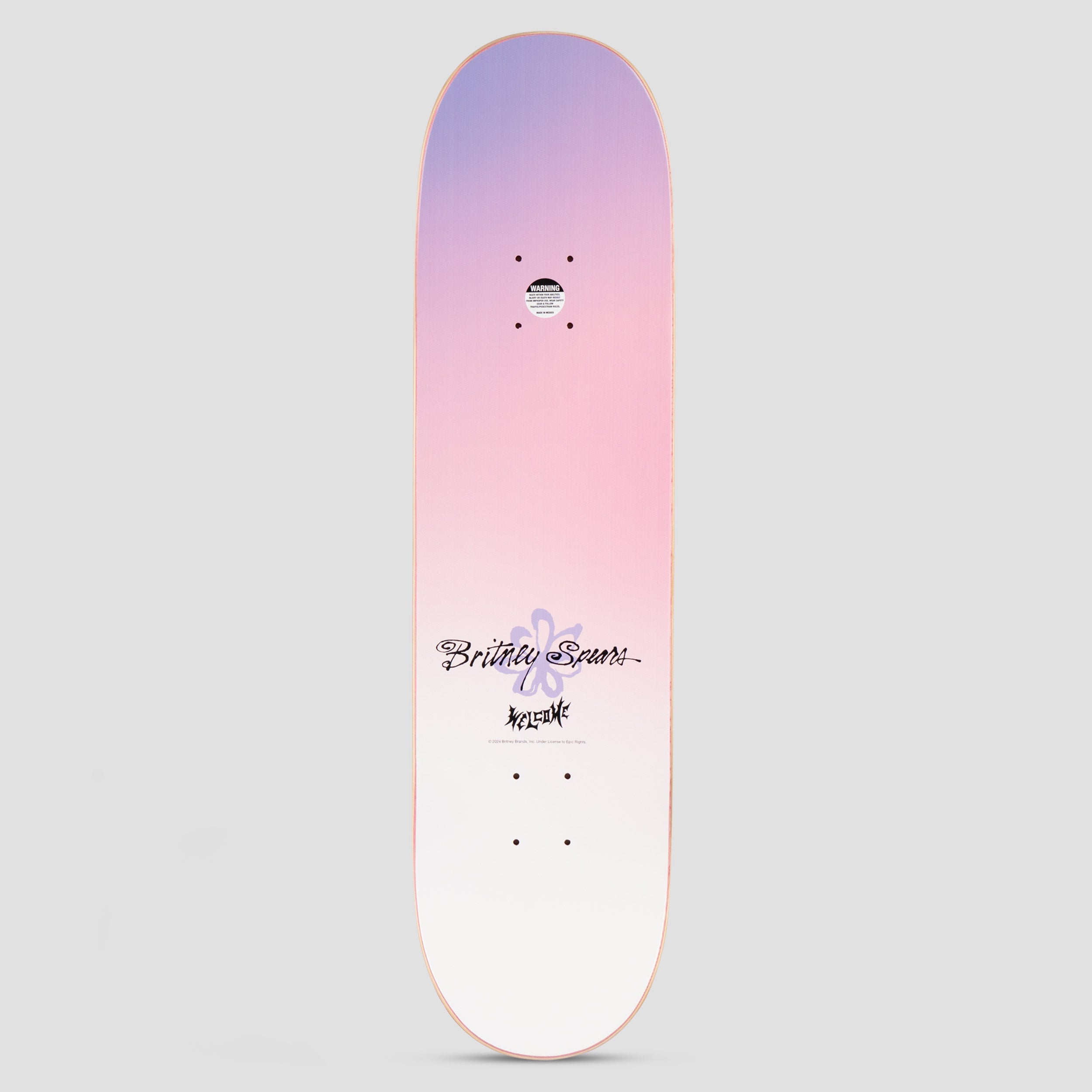 Welcome X Britney 8.5 Believe on Popsicle Skateboard Deck Pearl Fade