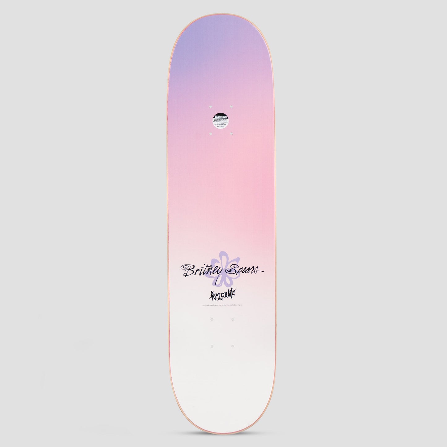 Welcome X Britney 8.25 Believe on Popsicle Skateboard Deck Pearl Fade