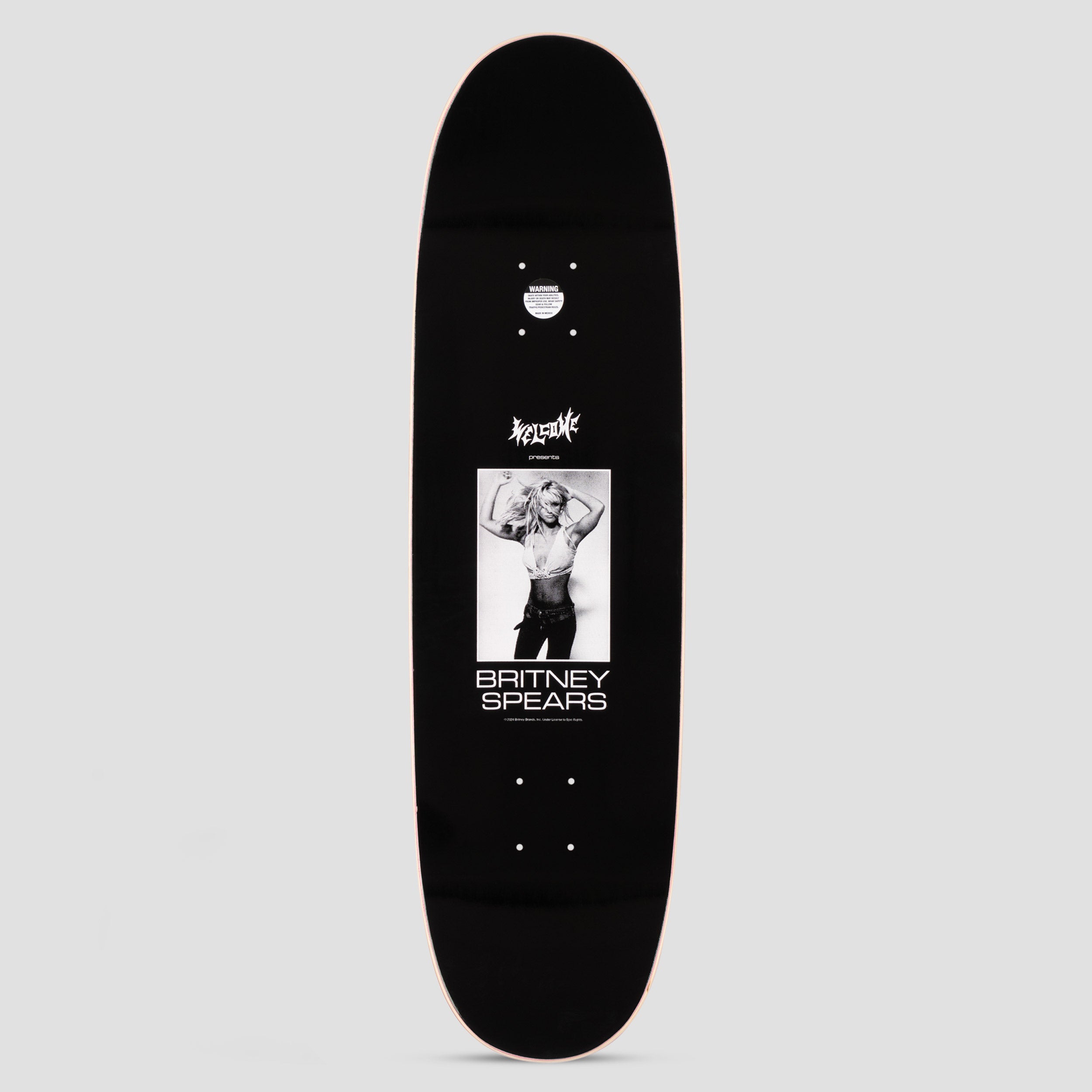Welcome X Britney 8.8 Snake on Son of Boline Skateboard Deck Black/Pink Foil