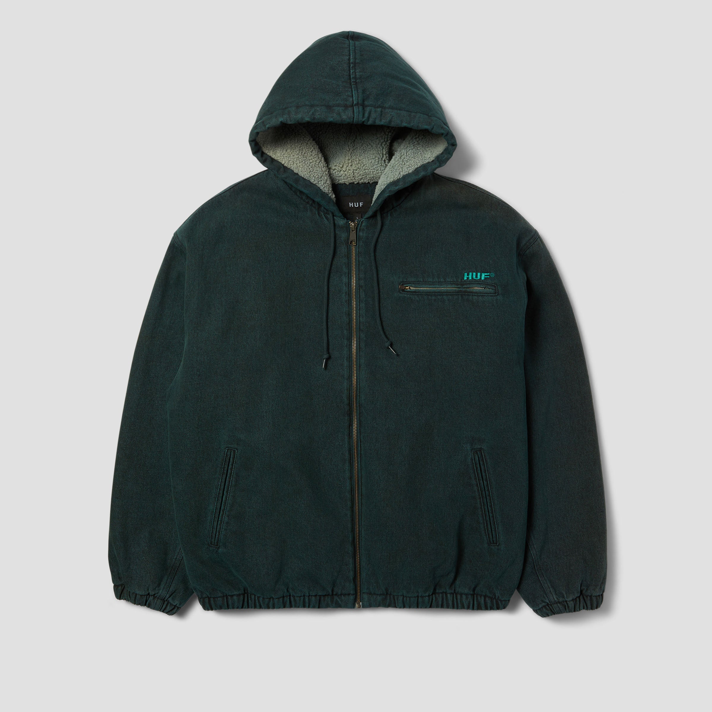 HUF What A Jungle Denim Work Jacket Evergreen