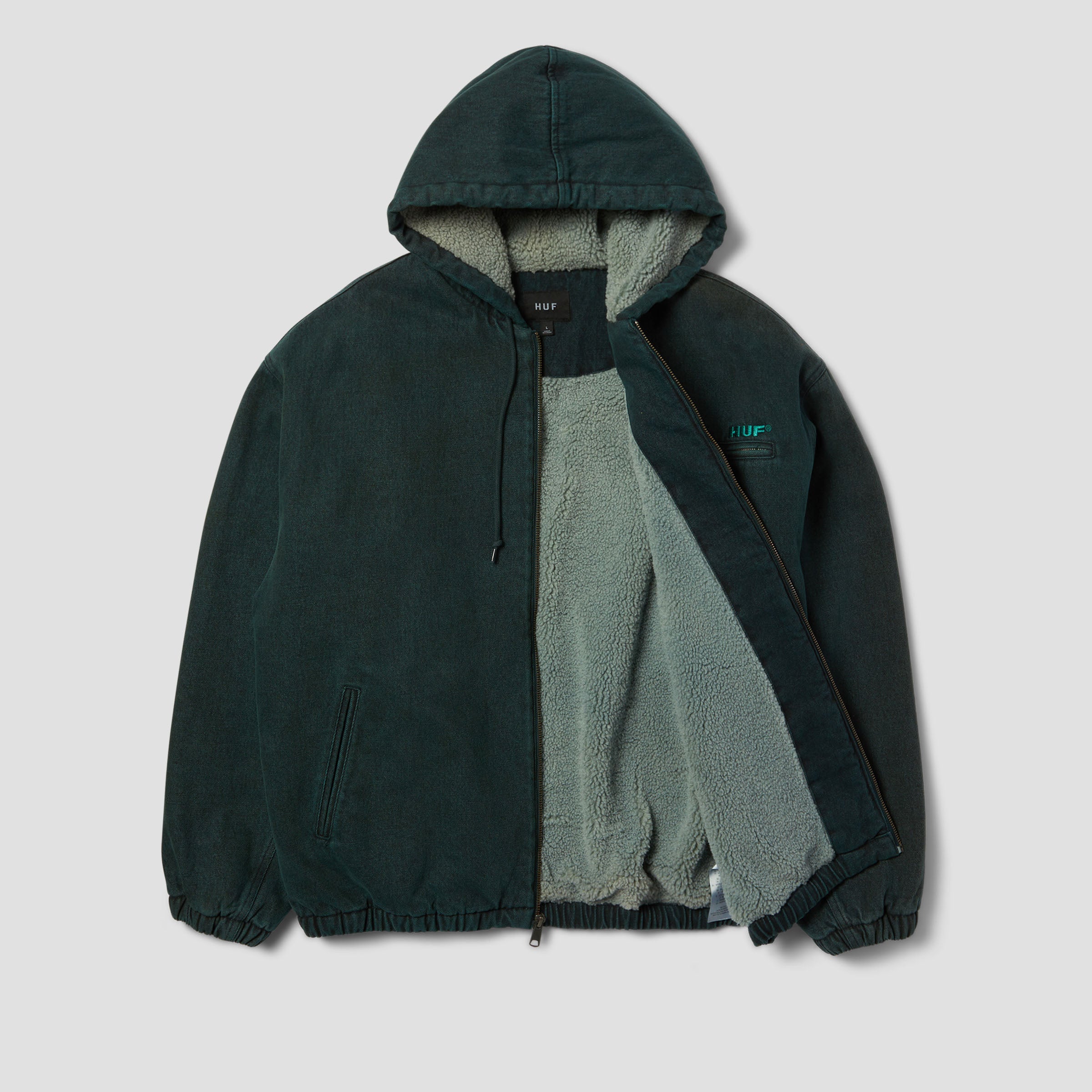 HUF What A Jungle Denim Work Jacket Evergreen