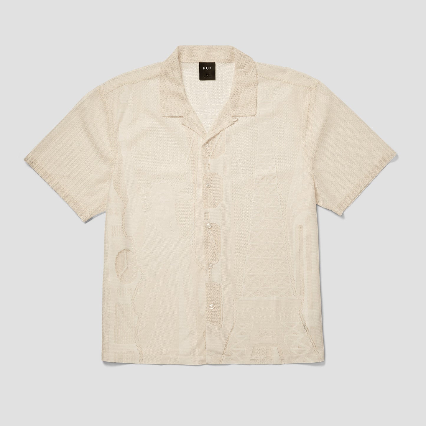 Huf World Tour Shortsleeve Lace Shirt Ivory