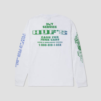 Huf Worldwide Towing Longsleeve T-Shirt White