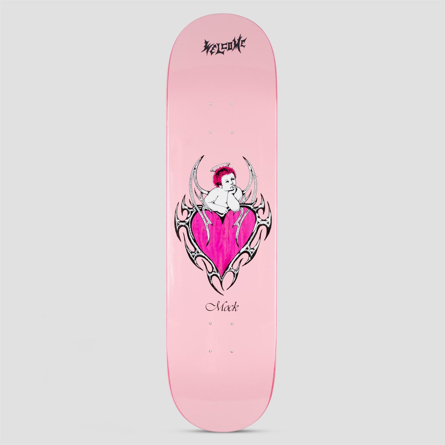 Welcome 8.38 Evan Mock Cupid on Island Skateboard Deck Pink