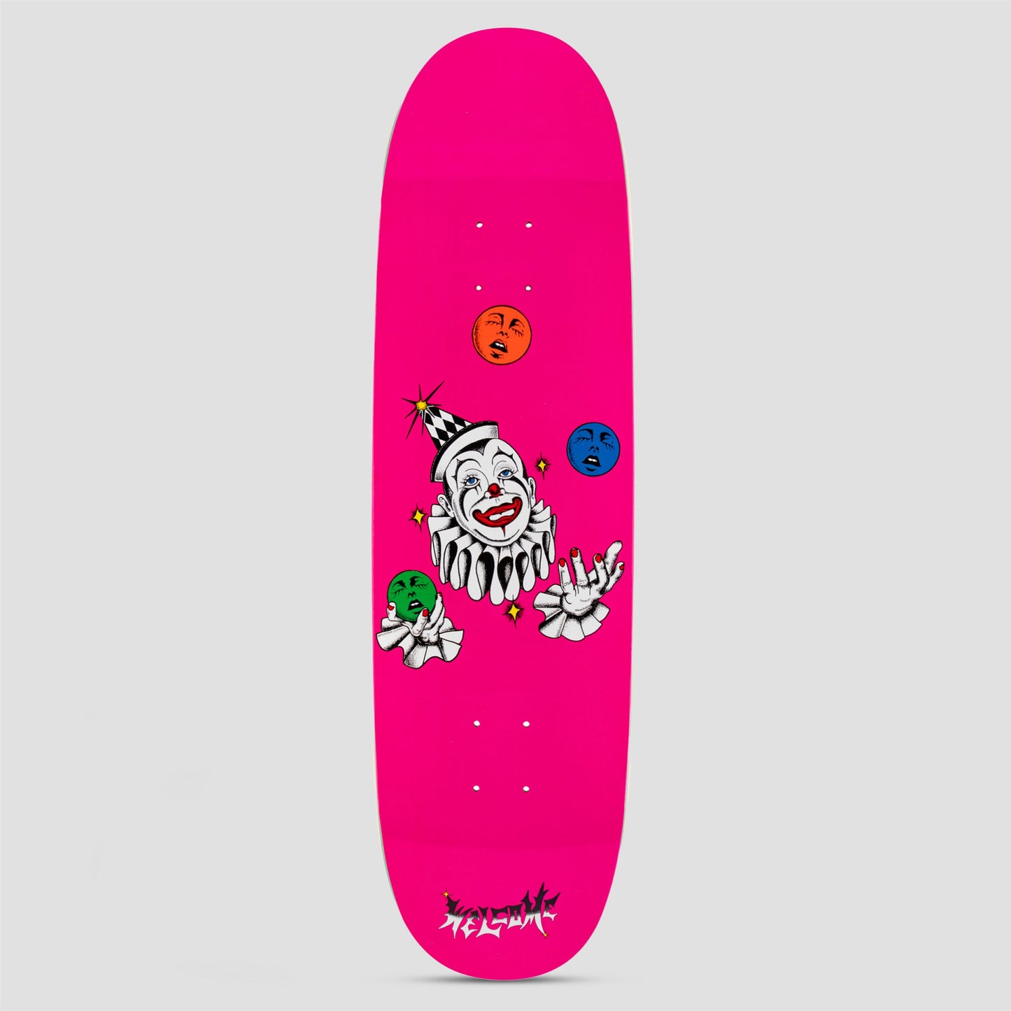 Welcome 8.8 Juggle on Son of Boline Skateboard Deck Magenta