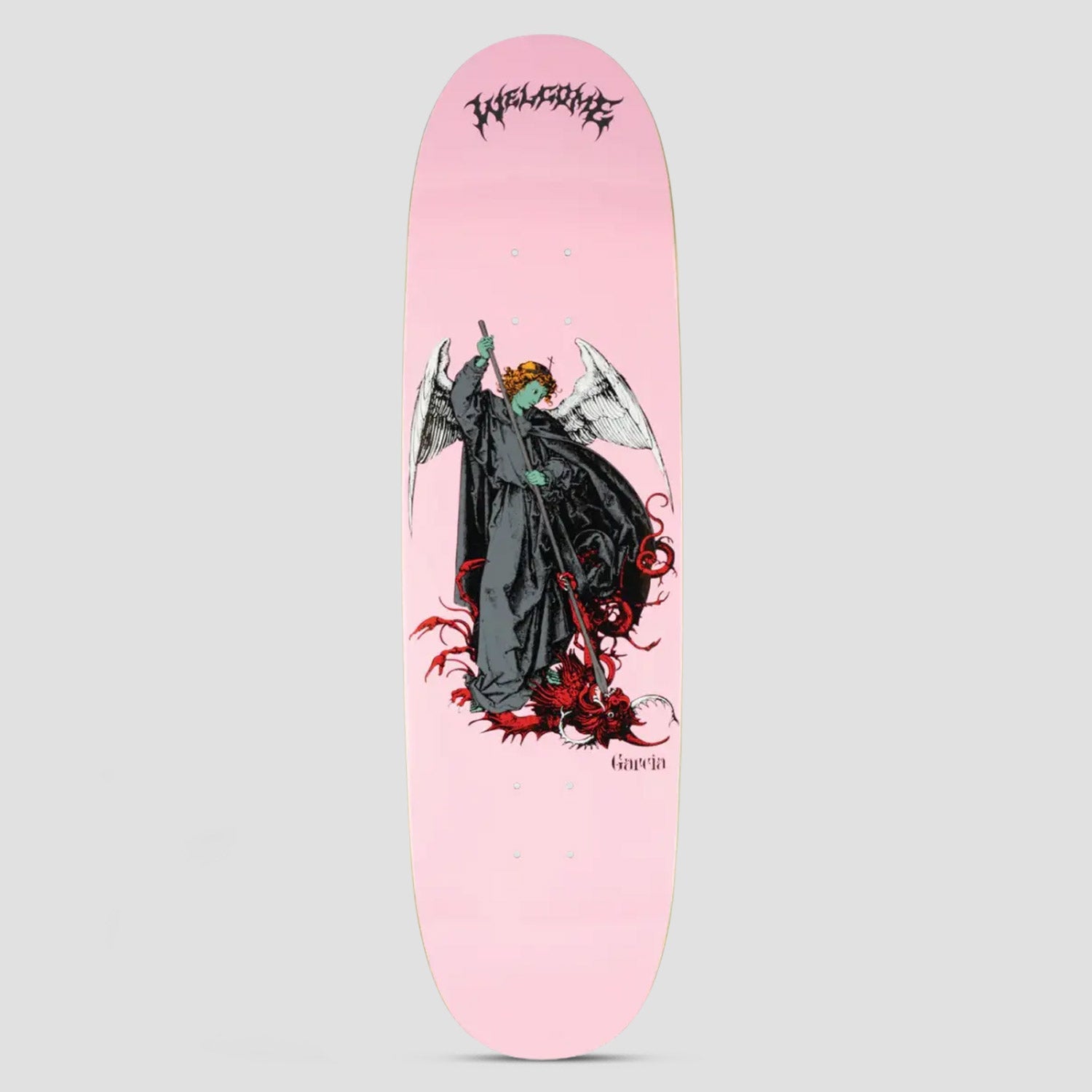 Welcome 8.8 Spear Nick Garcia Pro Model on Son of Boline Skateboard Deck Pink