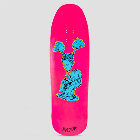 Welcome 9.7 Hedo Rick on Gaia Skateboard Deck Hot Pink Dip