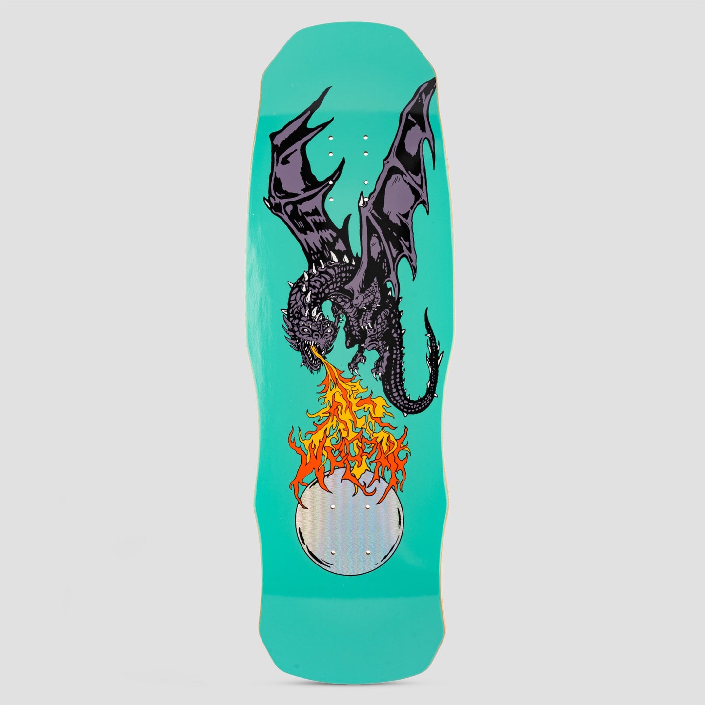 Welcome 9.75 Firebreather on Dark Lord Skateboard Deck Teal